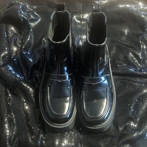 Black Patent Leather Boots